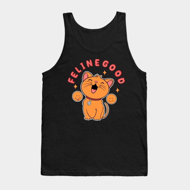 Feline Good Tank Top by Artthree Studio